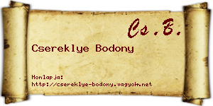 Csereklye Bodony névjegykártya